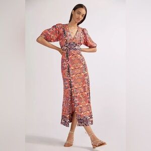 Anthropologie Floral Maxi Dress